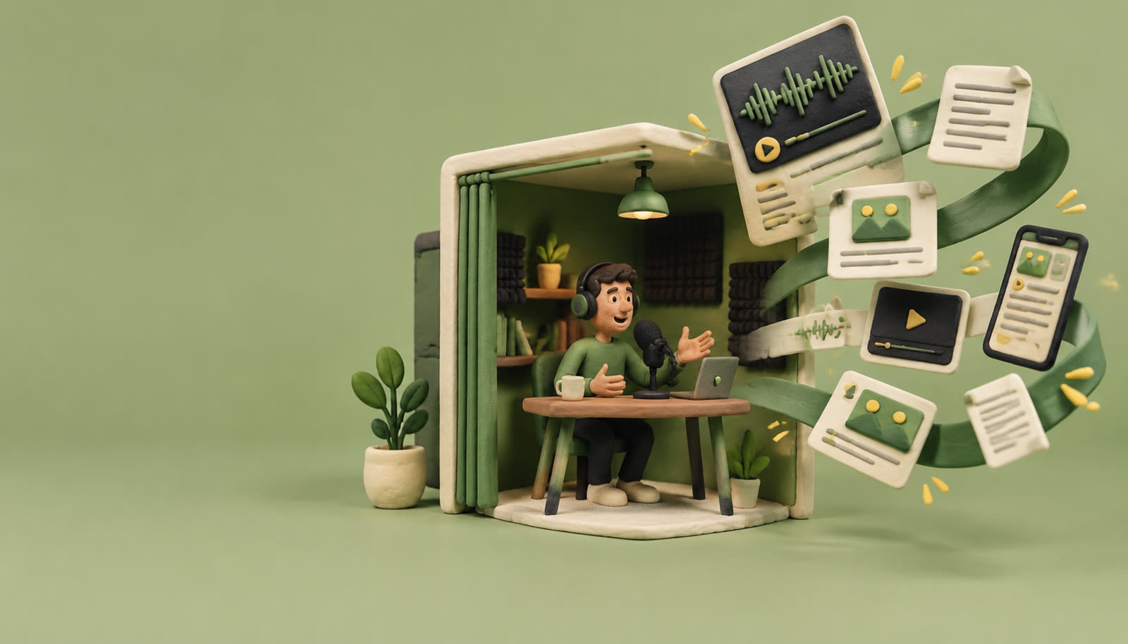 Ilustrasi: Framework Core-Asset Engine: Mengubah 1 Sumber Panjang Menjadi Multi-Format